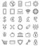 Fintech Line Icons On White Background