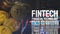The fintech word on business background  for technology concept 3d rendering