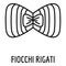 Fiocchi rigati icon, outline style