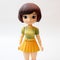 Fiona: A Stylistic Manga Doll In A Yellow Dress And Brown Hair