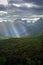 Fiordland national park stormy landscape, New Zealand