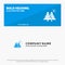 Fir, Forest, Nature, Trees SOlid Icon Website Banner and Business Logo Template