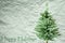 Fir Tree, Crumpled Paper Background, Text Happy Holidays