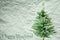 Fir Tree, Crumpled Paper Background, Text Happy Weekend