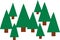 Fir tree forest icons