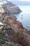 Fira panoramic view. Thira panoramic sea view. Greece Santorini island in Cyclades. - Immagine