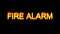 Fire alarm, animation on black background