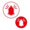 Fire alarm icon. Fire warning bell. vector illustration.