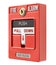 Fire alarm switch with push an pull button