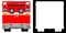 Fire Ambulance 1- Back view white background alpha png 3D Rendering Ilustracion 3D