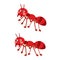 Fire ants cartoon character.