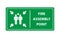 Fire assembly point sign, gathering point signboard, emergency evacuation vector for graphic design, logo, web site, social media