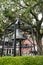 The Fire Bell and Beautiful architecture in Savannah in Georgia USA