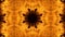 Fire blasts Isolated on black background. Abstract fire flows is kaleidoscope. Buddhism Mandala flower, kaleido. Symmetrical
