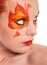 Fire bodyart