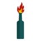 Fire bottle icon isolated