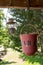 Fire bucket and oil lamp hanging