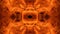 Fire burn effect in abstract symmetry kaleidoscope