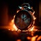 fire burning time clock background
