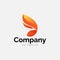 Fire butterfly transportation and logistics logotype