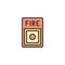Fire button filled outline icon