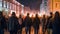 The Fire of Change, People with Torches Protesting on the Streets, Generative AI