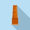 Fire chimney icon flat vector. Factory roof