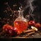 Fire cider. Apple vinegar with cinnamon. immune boosting drink