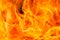 Fire closeup yellow orange flames