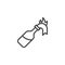 Fire cocktail bottle line icon