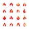 Fire color icons