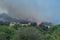 fire conflagration in a forest in Stavraki Ioannina Greece