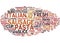 Fire Cracker Italian Sausage Pasta Word Cloud Concept