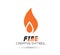 Fire creative new trendy symbol concept. Energy flame blaze abstract business logo.