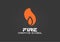 Fire creative symbol concept. Energy flame blaze abstract business logo. Flash gas ignite, smoke hot air shape, black