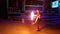Fire dance performance made by young skilled Cambodian