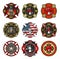 Fire department badges, firefighter team emblems