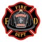 Fire Department Cross Volunteer Black Helmet