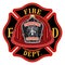 Fire Department Cross Volunteer Red Helmet