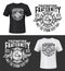 Fire department vintage emblem t-shirt print