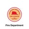 Fire Department, Volunteer Firefighter icon. Element of color fire department sign icon. Premium quality graphic design icon.