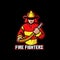 fire dighter dangerous hot rescue hero mascot