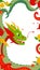 Fire dragon flying dragon cartoon image illustration