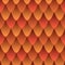 Fire Dragon Leather seamless pattern, colorful gradient in orange red color. Abstract scaly skin Dragon style texture