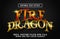 fire dragon text effect premium vectors