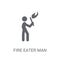 Fire eater man icon. Trendy Fire eater man logo concept on white