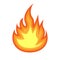 Fire emoji illustration. Simple light dangerous energy flame burns fired symbol. isolated vector burning dangers blazing sticker.
