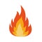 Fire emoji illustration. Simple light dangerous energy flame burns fired symbol. isolated vector burning dangers blazing sticker.