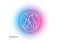 Fire energy line icon. Flame sign. Ecology power. Gradient blur button. Vector