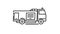 Fire Engine line icon on the Alpha Channel